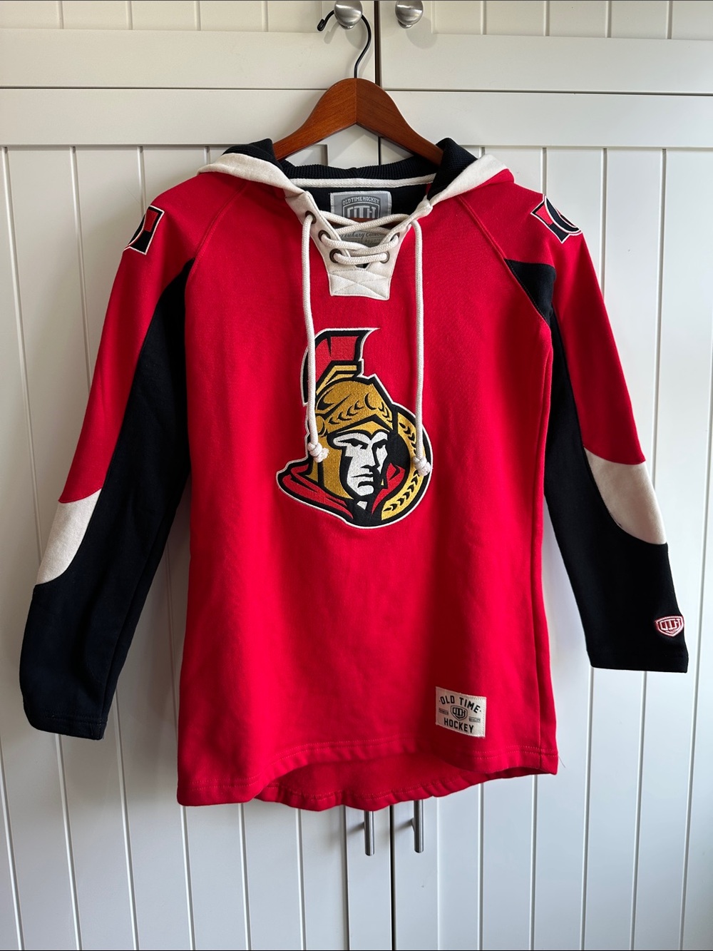 Ottawa Senators Women’s Old Time Hockey Retro Lacer Fleece Hoodie Size S NWT